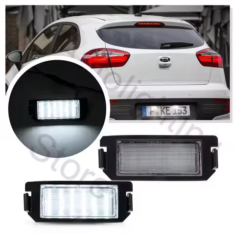2pcs LED License Number Plate Lights For Kia Rio III 2011-2017 Picanto TA 2011-2015 Soul AM 09-15 So
