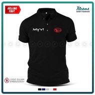 Polo T Shirt Sulam Perodua Myvi Daihatsu Sirion Baju Logo Sulam Club Myvi Alza Bezza Cotton Fashion 