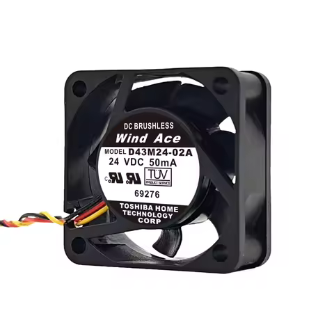 For Yaskawa D43M24-02A D43M24-01A 40x40x15mm 24V 0.05A Inverter Cooling Fan 3-Wire DC Industrial Fan