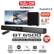 SonicGear Sonicbar Airbass BT6500 6.5" Subwoofer Soundbar 200w Max Output Bluetooth TV FM AUX OPTICA