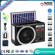 Original Nss bluetooth speaker solar radio am fm rechargeable with flashlight and charging phone por