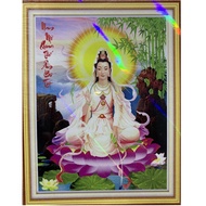 Avalokiteśvara Bodhisattva stone painting VS481 - size: 68 * 50cm. (UNWORKED PAINTING)