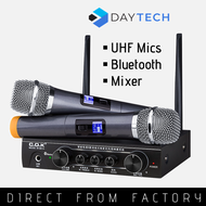 Home Karaoke UHF Dual Wireless Microphone Mixer Receiver System for Popsical