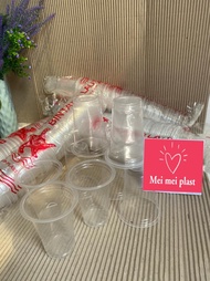 GELAS KOPI/GELAS PLASTIK KECIL/GELAS KOPI PLASTIK/GELAS KOPI KECIL BENING BINTANG LAUT 220ML GELAS K