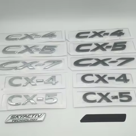 1pcs 3D CX4 CX5 CX7 CX-4 CX-5 CX-7 SKYACTIV car Letter Emblem Rear tail trunk Decals badge sticker D