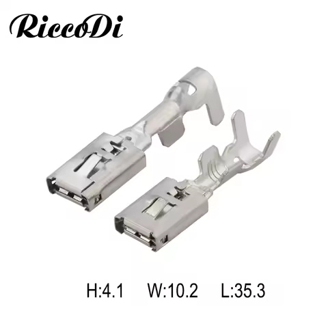 10-100 Pcs 6.3mm Wiring Terminal Female DJ6223-6.3C Connector AMP Tyco Plugs Socket Fuse Box Wire Ha