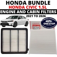 HONDA BUNDLE AIR FILTER + CABIN FILTER FOR HONDA CIVIC 1.5L ( FE/FL ) 2021 TO PRESENT