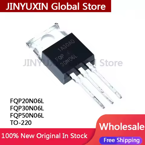 10Pcs FQP20N06L FQP20N06 FQP30N06L FQP30N06 FQP50N06L FQP50N06 TO-220 IC Chip