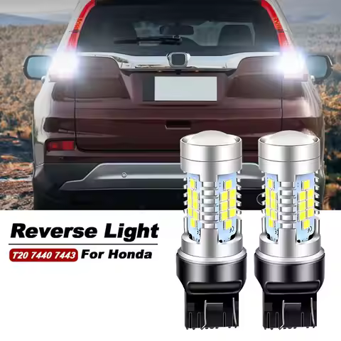 2x LED Reverse Light Blub W21W 7440 T20 For Honda Civic Accord 7 8 CR-V Fit Jazz FR-V HR-V Legend S2