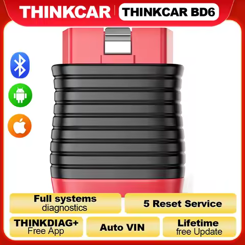 THINKCAR BD6 Bluetooth obd2 Scanner All Cars Full System Diagnosis 5 Reset Service Lifetime Free Aut