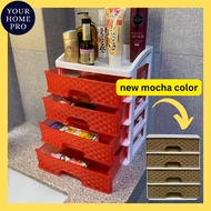 5-Layer Rattan Mini Drawer Desk Organizer School Supplies Storage Durabox Tool Box Office Cabinet