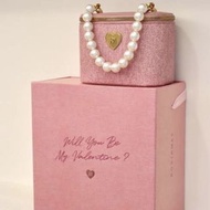 Robinmay 七夕限定款粉紅色珍珠鏈月光寶盒手袋