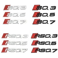 SQ3 SQ5 SQ7 RSQ3 RSQ5 RSQ7 logo Letter sticker for Audi rear trunk emblem Displacement badge silver 