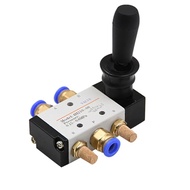 4H210-08 5 Port 2 Pos 1/4" PTHand Lever Operated Control Pneumatic Manual Vae w Muffler and Quick