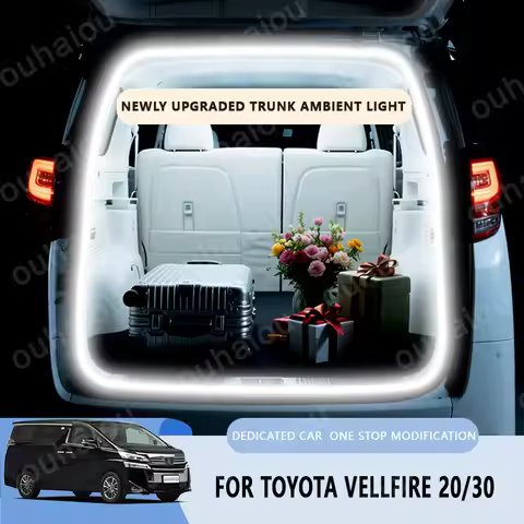 For Toyota Vellfire 20/30 trunk light modification light Atmosphere lights White warm white Rear Tru