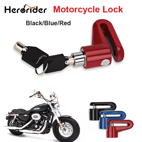 Herorider Motorcycle Sturdy Wheel Disc Brake Lock Security Anti Thief Alarm Motorcycl Anti theft Dis