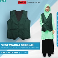 Vest Hijau Gelap Sekolah Rendah & Menengah Jenama Vinter  / Size : S-6XL