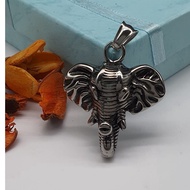 Lucky Elephant Trunk Up Original Stainless Steel Pendant 行运象不锈钢吊坠 Ong-Ong Mari Loket Gajah Original 