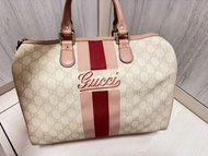 GUCCI 經典 Monogram PVC 波士頓包 手提袋 Speedy款