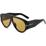 Retro Oversized Aviator Sunglasses for Women Men 70s Style UV400 Protection Luxury Thick Frame Fashi