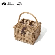 MOBI GARDEN Exquisite Camping Portable Wicker Storage Basket Outing Walking On Green Vine Weaving Wi