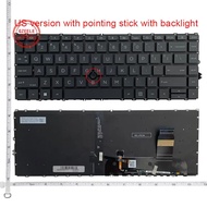 Backlit Us/ru New Keyboard For Hp Elitebook 840 G7 840 G8 845 G7 845 G8 745 G7 745 G8 Zbook14 G7 Zbo