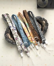 短版 可調式純棉布快拆式涼風扇背帶 風扇頸帶 掛繩 快拆背帶