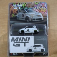 Mini GT LB Works x Abas Works Abarth 595 Gara White 809