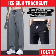 KGT Tracksuit Ice Silk Cooling Fabric Kain Sejuk Dry Fit Seluar Panjang lLelaki dan Perempuan Size 3