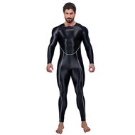 AMORESY Draco series color blocked long sleeved mens jumpsuit spandex full-length sports tight fitti