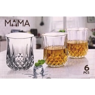 Glass Set Cristal 6psc Glassware Diamond Gelas Kaca Sets Diamond Cawan Majlis Raya Hamper Raya Gifts Open House