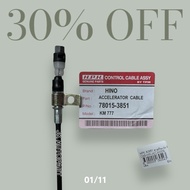 HPK Brand Good Quality Throttle Cable HINO KM777 WO4D Engine Code 78015-3851 Km/BDNHK
