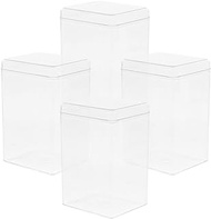 Cabilock Display Case for Action Figures 4pcs Clear Acrylic Display Case Box Collectibles Display Showcase Mini Figure Display Case for Collectibles Gemstone Figures