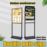 Double-sided advertising display rack, outdoor minimalist floor-standing sign, directional sign, sig
