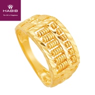 HABIB Lorelei Abacus Gold Ring, 916 Gold