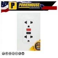 ♞Powerhouse GFCI Outlet Duplex Universal Outlet with Ground LHWD-406-P3-GFCI