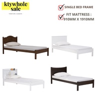 KTY Wooden Single Bed Frame Katil Single Kayu / Wooden Single Bed Frame/Wooden Bed /Katil Single / Katil Budak