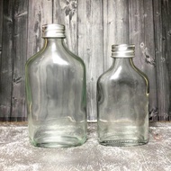 Flat Glass Bottle 100ml 200ml Aluminum Cap - BP -100 BP - 200