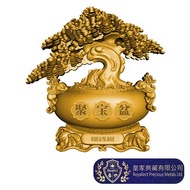 [皇家典藏] 2021查德-風水符號-聚寶盆-搖錢樹-鍍金版-2盎司銀幣