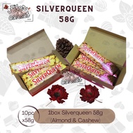COKELAT SILVERQUEEN 58gr CASHEW ALMOND 1BOX ISI 10