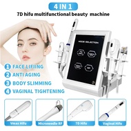 Portable 5 in 1 4Dhifu 9D 7d machine V-max lipohifu vaginal tightening RF machine with hifu 7d facia