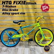 HTG FIXIE 20inch/Basikal budak 7-10tahun/Kids bicycle/Basikal kanak-kanak/Children bike/Basikal mura
