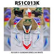 Rapido Coverset cover set (sticker Tanam) RS150 RS150R V1 Gundam Series (34) Colour ( White )