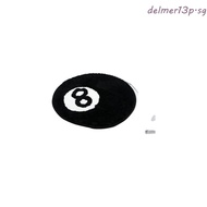 DELMER13P 8 Ball Carpet, Plush Round 8 Ball Rug, Creative Soft Anti-slip Skin Friendly 8 Ball Mat Ho
