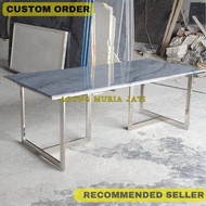 Original Marble Dining Table With Stainles Legs