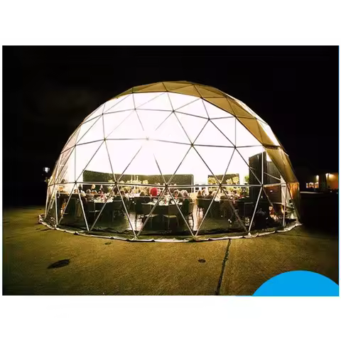 5m 6m 7m 8m 10m Diameter Luxury Pvc Roof Party Marquee Transparent Aluminum Glamping Hotel Geodesic 
