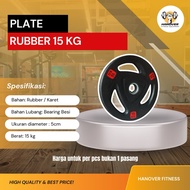 HANOVER FITNESS | Rubber plate 15 kg weight plate weight fitness equipment rubber plate rubber gym p