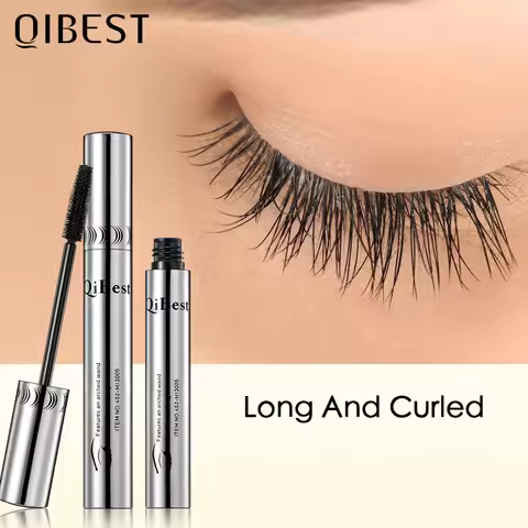 QIBEST Waterproof Mascara Black Eye Makeup Rimmel 4D Eyelash Cosmetics Curling Thick Mascara Eyelash
