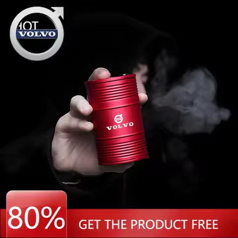 Emblems 2026 New For Volvo Car Ashtray Creative Personality Car Ashtray with Lid For Volvo XC90 V90 