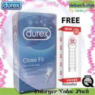❤❤ Garden of Love Durex Close Fit for a Firmer hold 12's Condoms Free Crystal reusable Condom